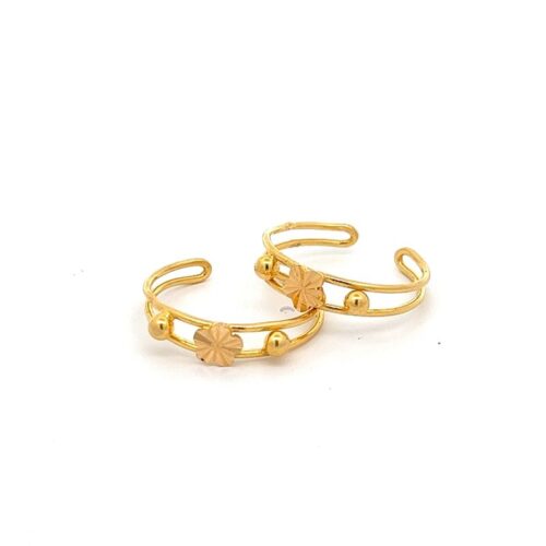 Timeless Elegance Gold Toe Ring | Mustafa Jewellery