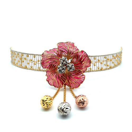 Princess Bloom Gold Choker | Mustafa Jewellery