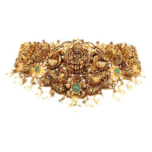 Elysian Whispers Gold Necklace | Mustafa Jewellery