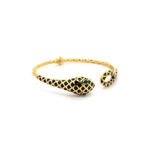 Serpent's Embrace Gold Kada | Mustafa Jewellery