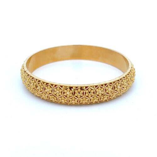 Regal Filigree Gold Kangan | Mustafa Jewellery