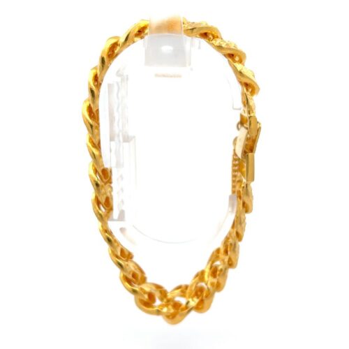 Rustic Rambler Gold Chain Bracelet - Side View | Mustafa Jewellery