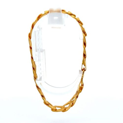 Venetian Vision Gold Chain Bracelet - Side View | Mustafa Jewellery