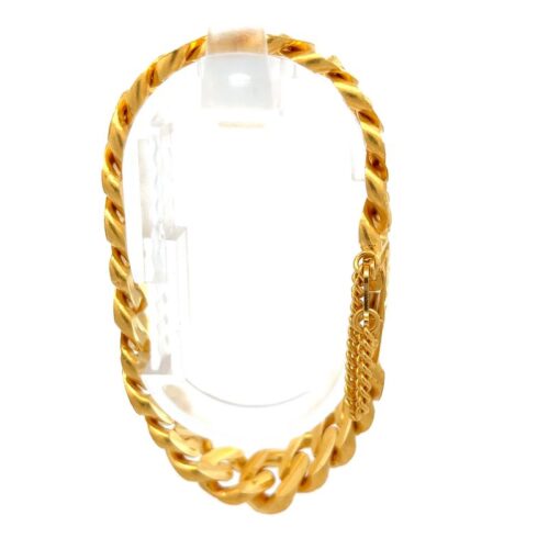 Western Warrior Gold Chain Bracelet - Side View | Mustafa Jewellery
