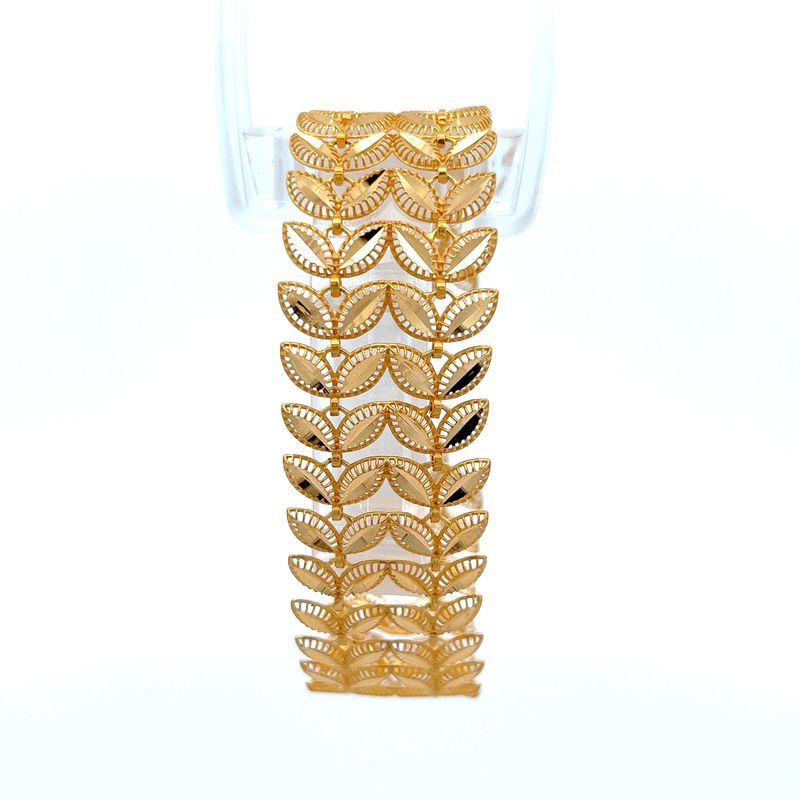 Gilded Garden Gold Link Bracelet | Mustafa Jewellery