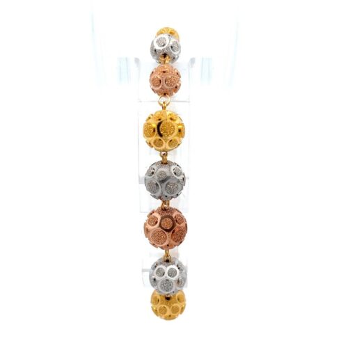 Celestial Sphere Gold Link Bracelet | Mustafa Jewellery