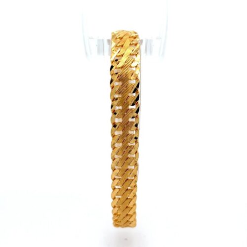 Valiant Textured Gold Chain Bracelet | Mustafa Jewellery
