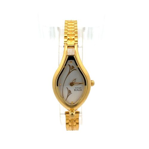 Raga Radiance Gold Women's Watch by Titan | Mustafa Jewellery