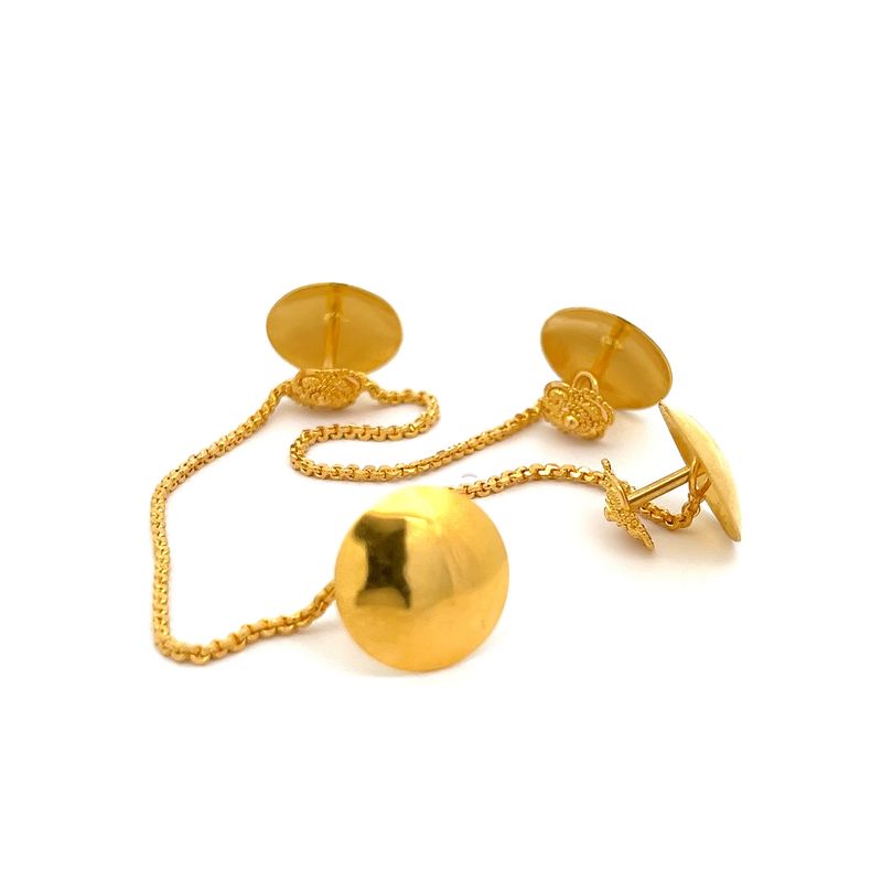 Radiant Appeal Gold Kurtha Button | Mustafa Jewellery