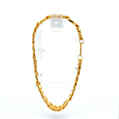 Spiralling Elegance Gold Chain Bracelet - Side View | Mustafa Jewellery