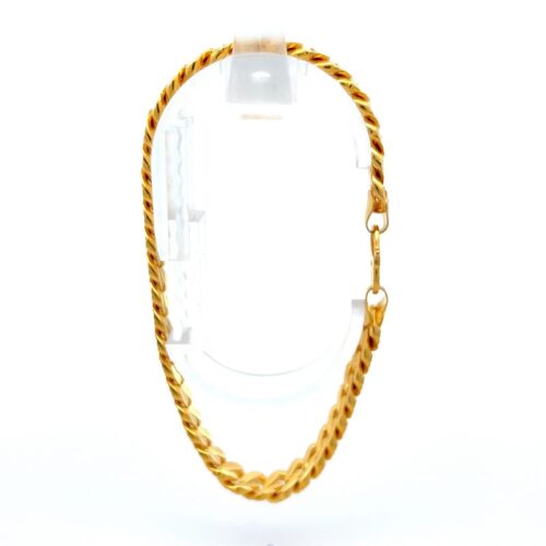 Medici Spiral Gold Chain Bracelet - Side View | Mustafa Jewellery