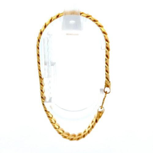 Venetian Elegance Gold Chain Bracelet - Side View | Mustafa Jewellery