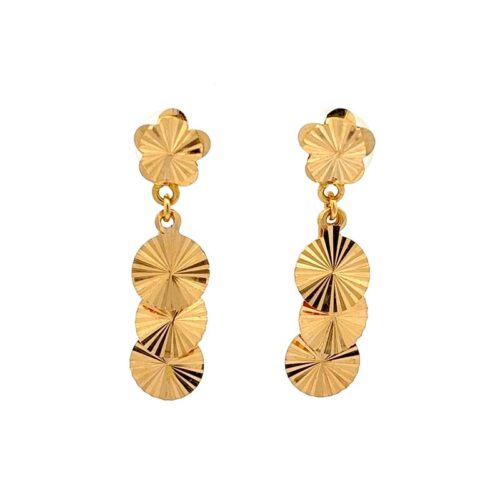 Circle of Elegance Dangle Earrings | Mustafa Jewellery