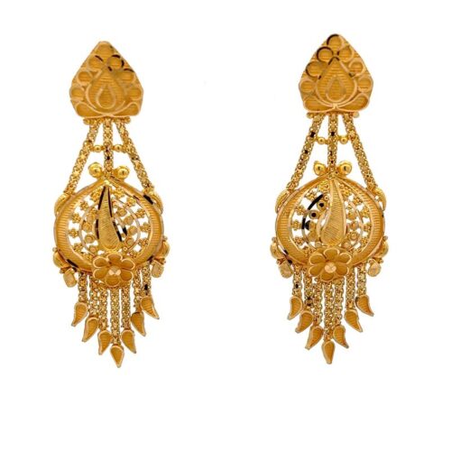 Illuminating Diya Chandelier Earrings | Mustafa Jewellery