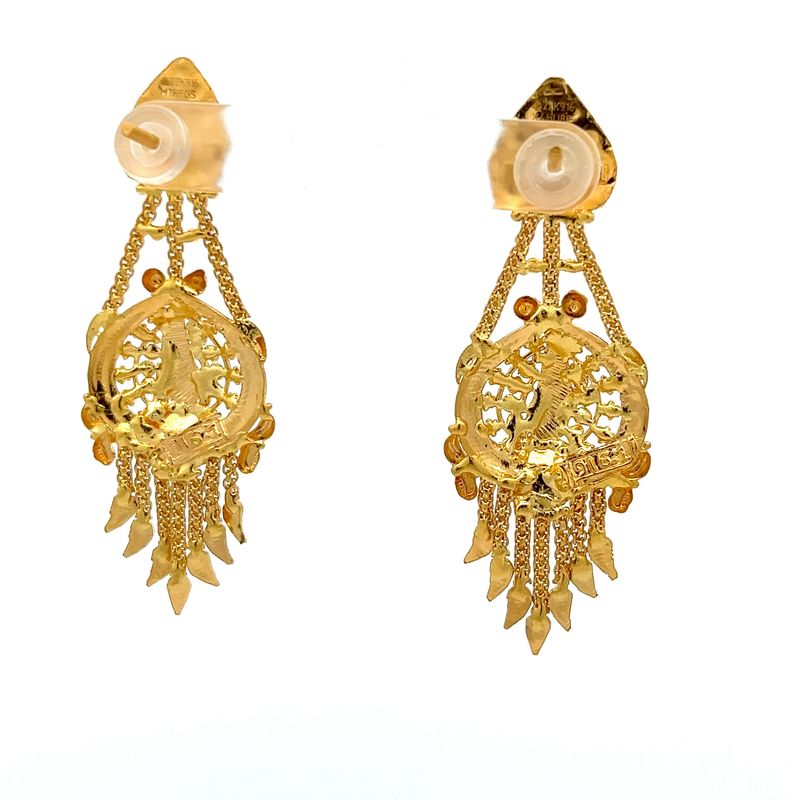 Illuminating Diya Chandelier Earrings - Mustafa Jewellery