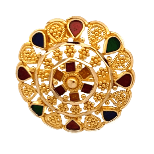 Gold Jhumka Earrings - Blossom Bells | Mustafa Jewellery