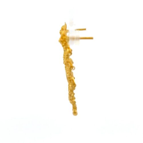 Filigree Serenade Chandbali Earrings - Left Side View | Mustafa Jewellery