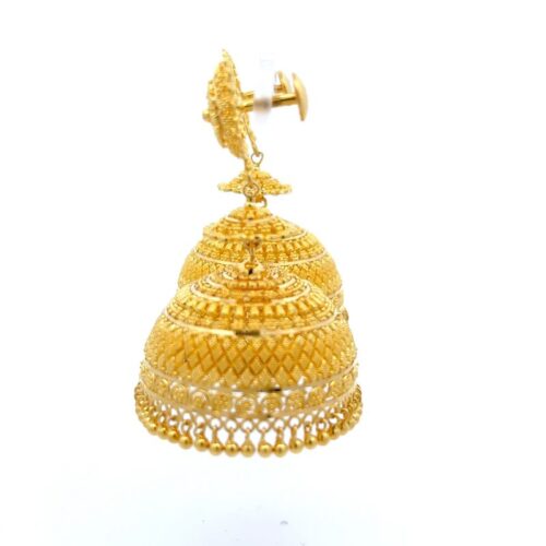 Gold Plated Peacock Jhumka Designs Earrings For women – Silvermerc Designs-sgquangbinhtourist.com.vn