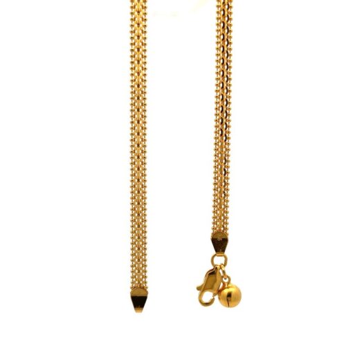 Milan Charm Delight Gold Anklet | Mustafa Jewellery