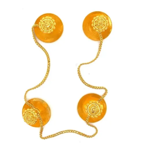 Brilliant Sunshine Gold Cufflinks | Mustafa Jewellery Singapore