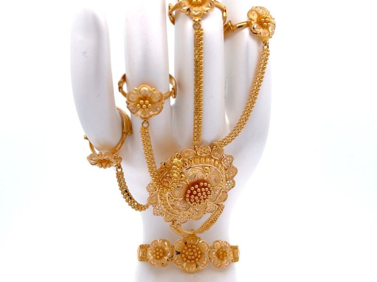 Gold Hathphool Design Hathful Design In Gold Simple Hathphool Design