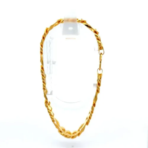 Spiralling Elegance Gold Chain Bracelet - Left