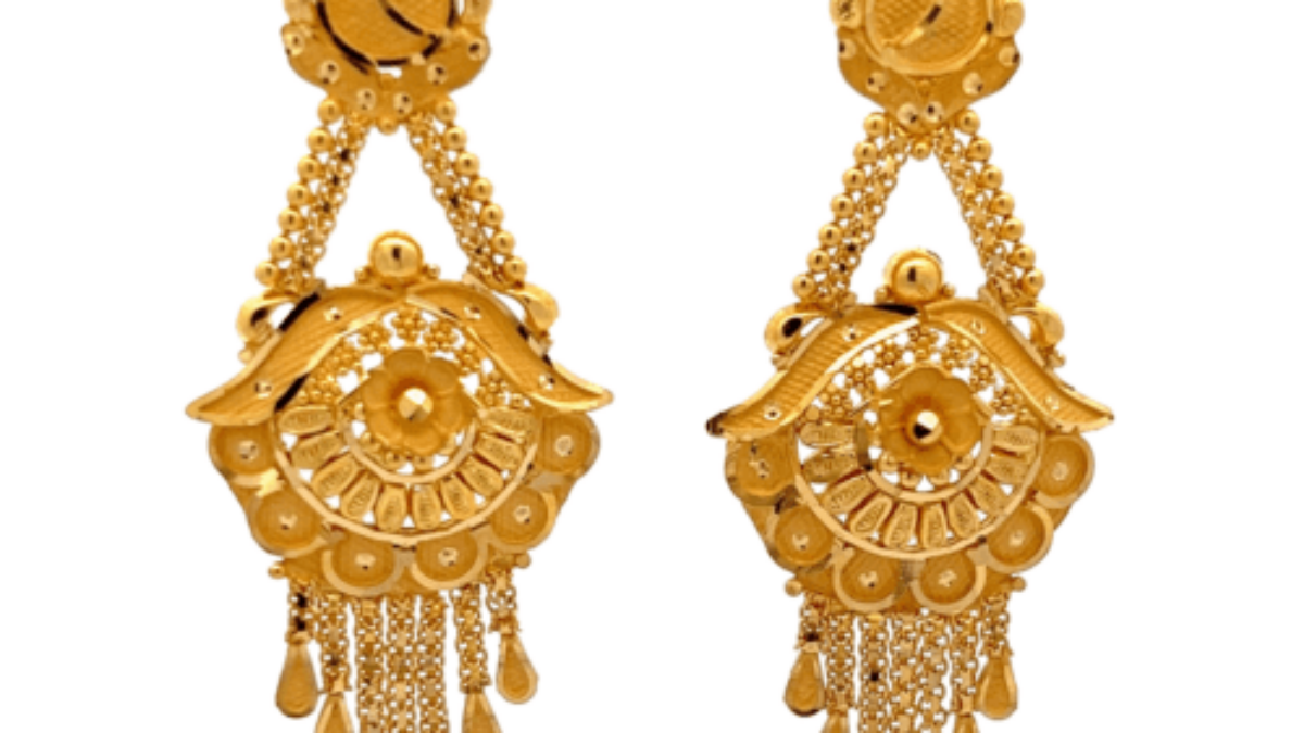 Earring designs in gold fashion for female