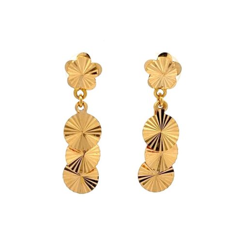 Circle of Elegance Dangle Earrings | Mustafa Jewellery Singapore