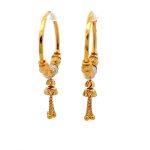 Golden Song Hoop Earrings - Left