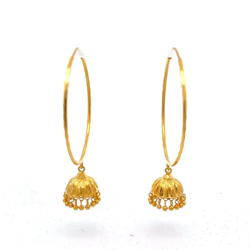 Serene Soul Gold Jhumka Earrings