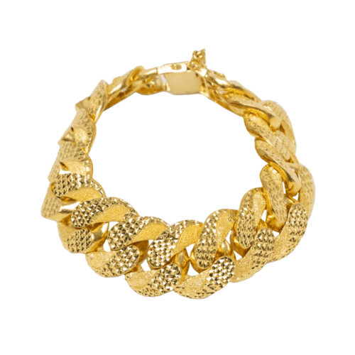 Cowboy Gold Chain Bracelet - Front