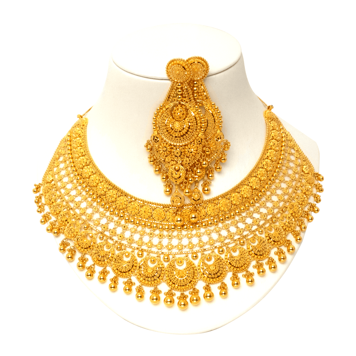 Serene Whisper Gold Necklace | Mustafa Jewellery Singapore