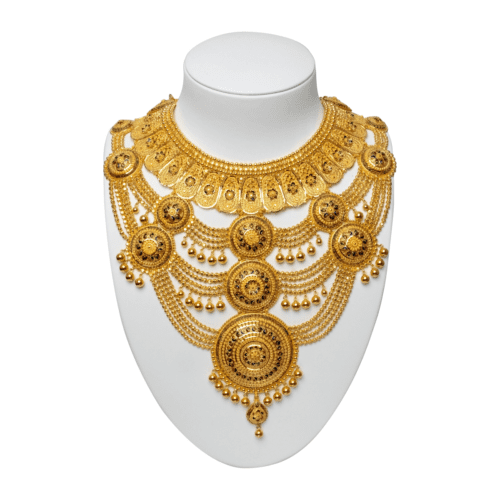 Celestial Harmony Gold Haram | Mustafa Jewellery