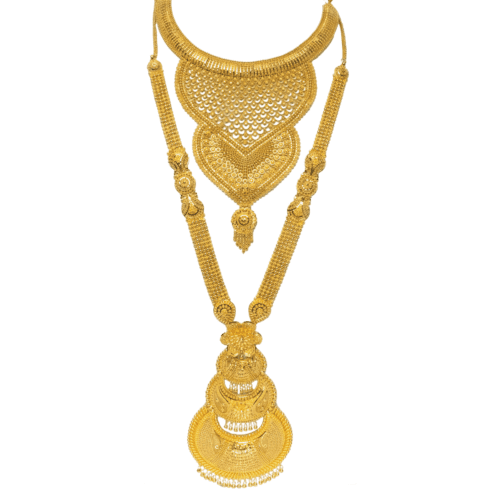 Radiant Petal Gold Necklace | Mustafa Jewellery