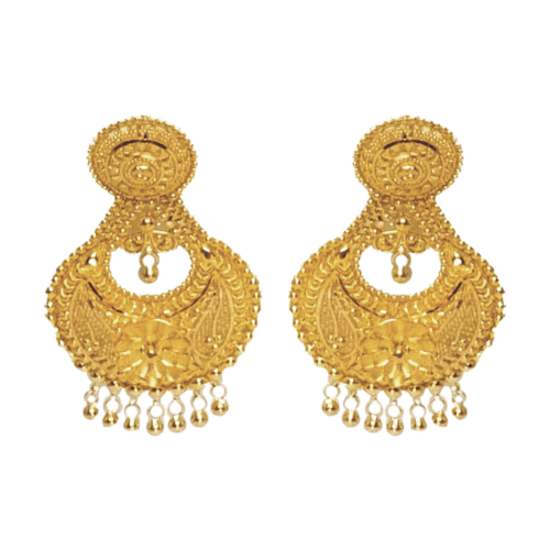 Enchanting Cascade Chandbali Earrings | Mustafa Jewellery