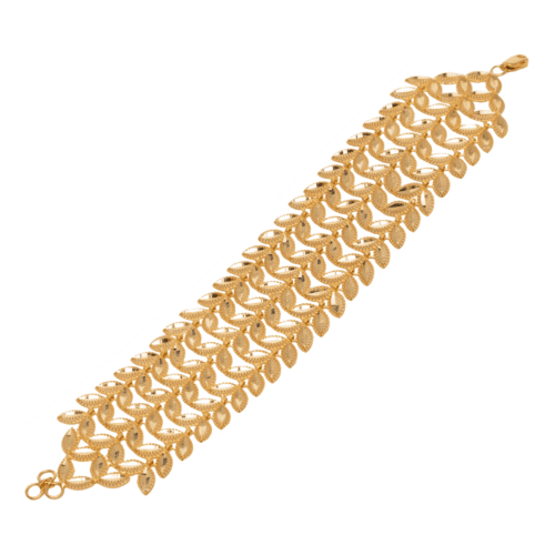 Opulent Reverie Gold Link Bracelet | Mustafa Jewellery