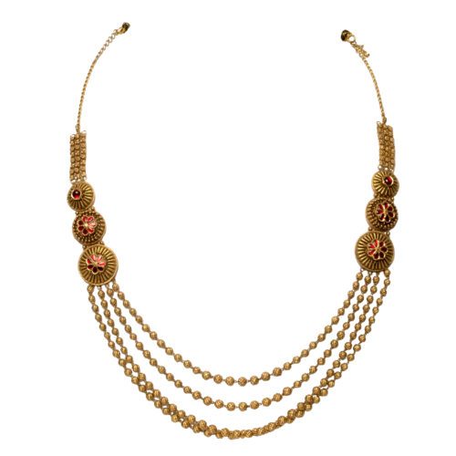 Gold Necklace - Vintage Splendour | Mustafa Jewellery