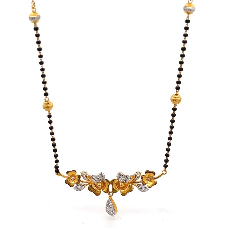 Gemmed Unity Mangalsutra Necklace | Mustafa Jewellery Singapore