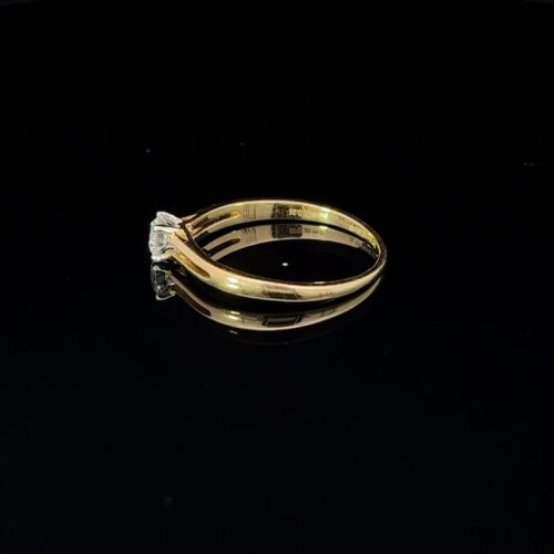 Petite Star Diamond Wedding Ring - Left