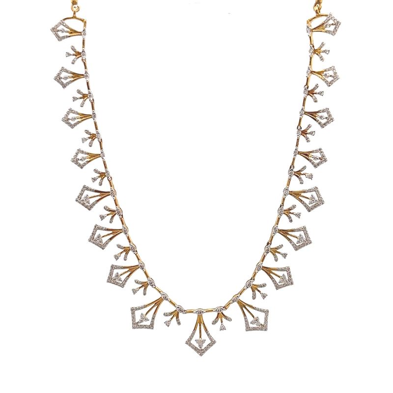 Swift Elegance Diamond Necklace - Mustafa Jewellery