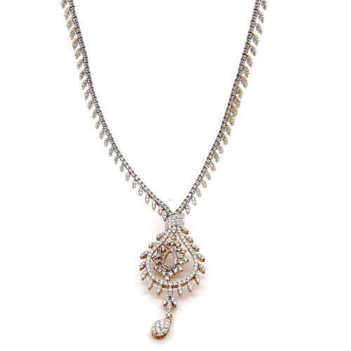 Gleaming Elegance Diamond Necklace - Front