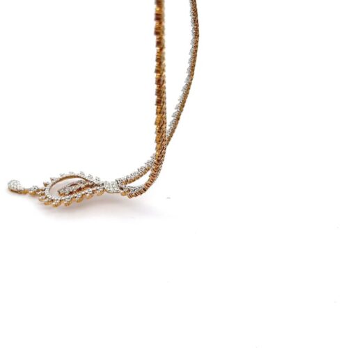 Gleaming Elegance Diamond Necklace - Left