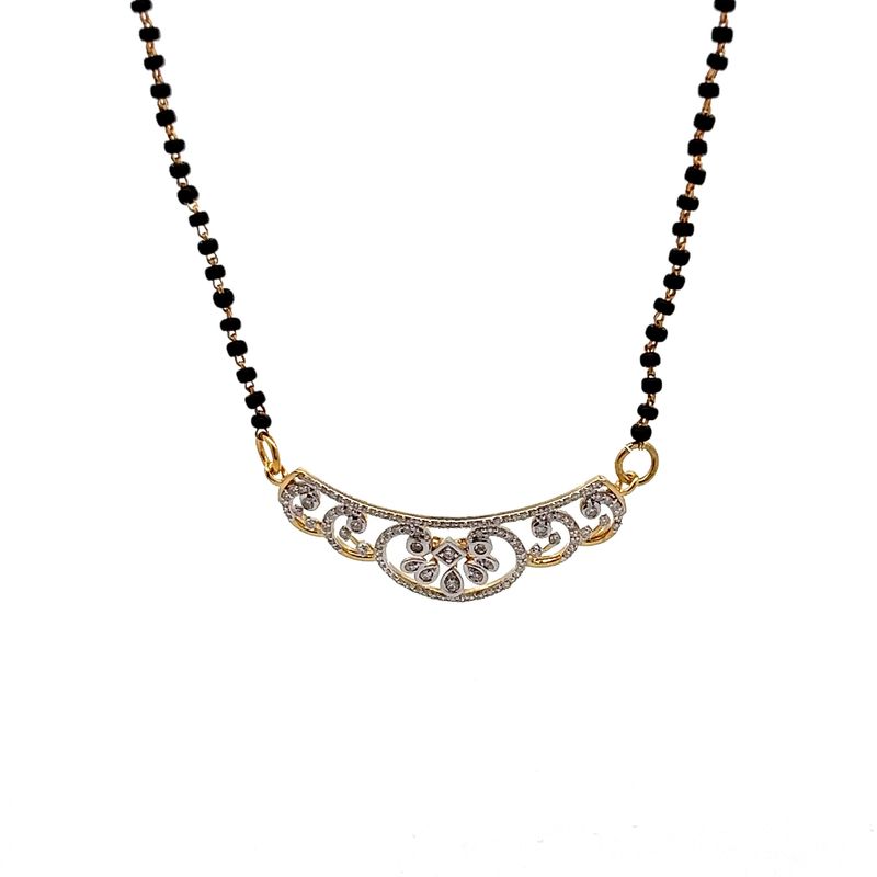 Swift Diamond Mangalsutra Necklace - Front