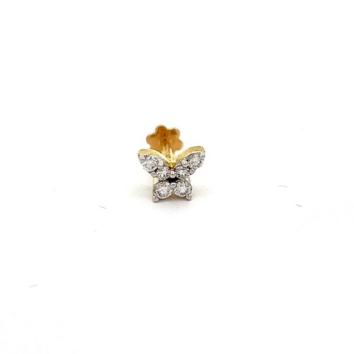 Butterfly Diamond Nosepin | Mustafa Jewellery Singapore