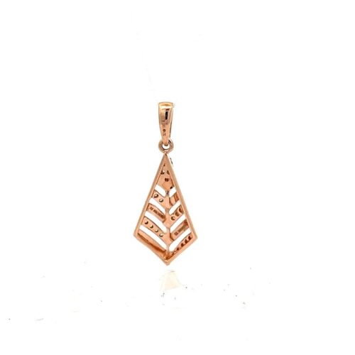 Elegant Rose Gold Diamond Pendant - Back