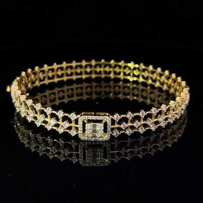 Majestic Sparkle Diamond Bangle | Mustafa Jewellery Singapore