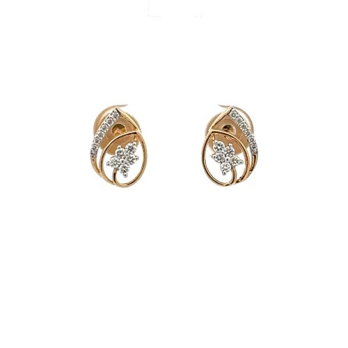 Allure Diamond Stud Earrings - Front