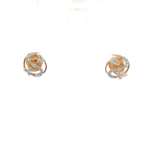 Blossom Diamond Stud Earrings | Mustafa Jewellery Singapore