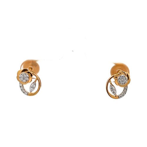 Dreamy Diamond Stud Earrings - Front