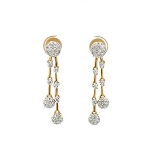 Elegant Diamond Earrings - Front